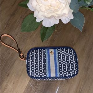 Tory Burch Gemini Link Canvas Wristlet
